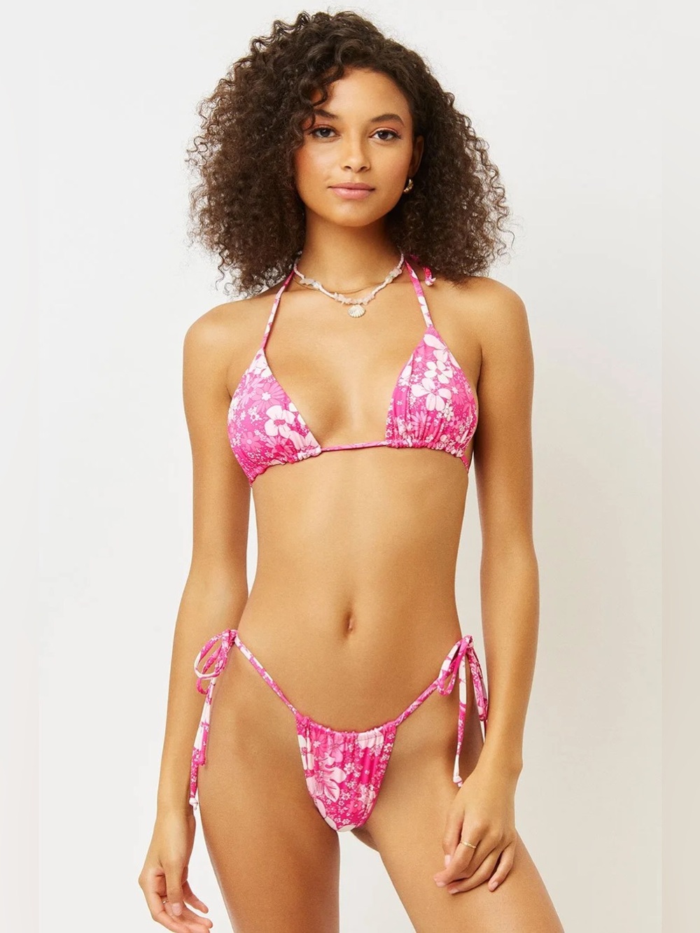 Frankie’s Bikinis Pink Tavi Bikini